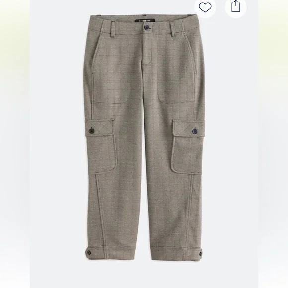 Liverpool Utility Crop w/Tab Hem & Cargo Pocket - Picture 3 of 11